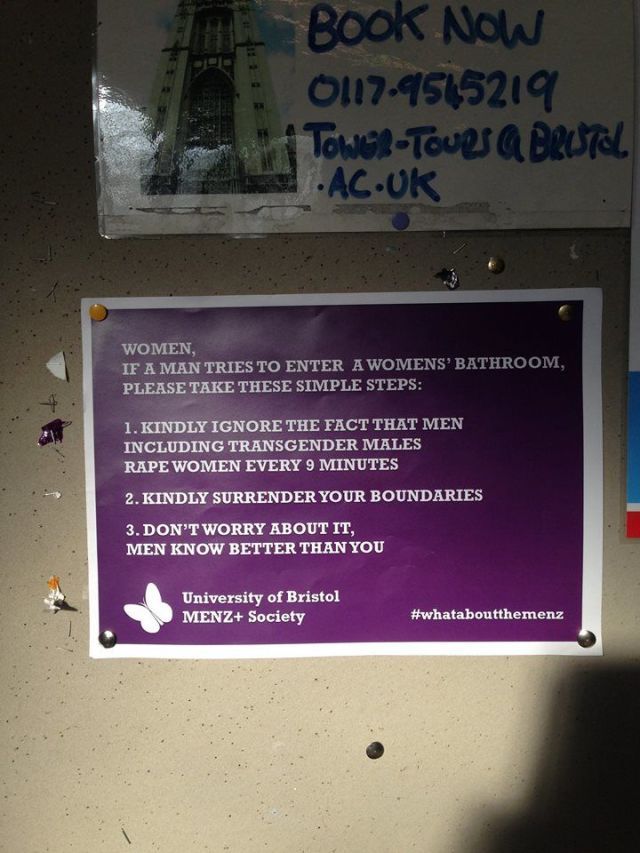 anti transgender poster bristol university