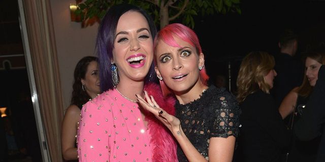 Nicole Richie and Katy Perry take their pink and purple hair out to party
