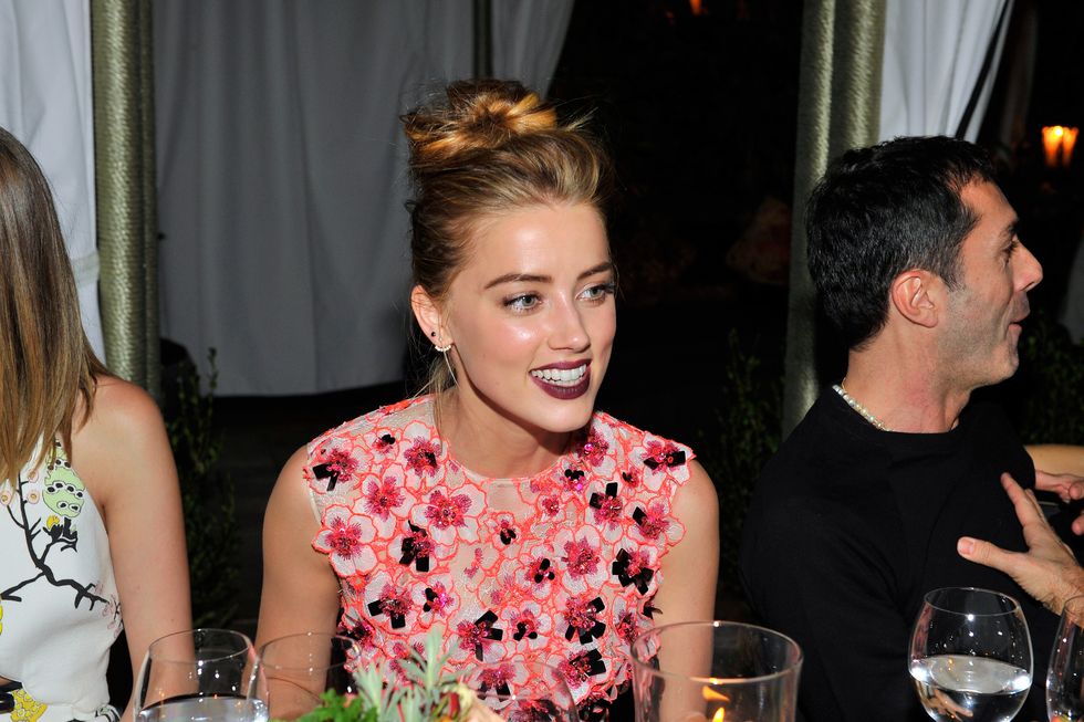 Amber Heard's  MAC and Vogue event hairstyle