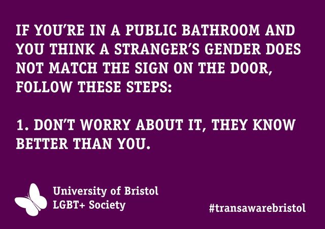 trans aware poster bristol university