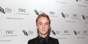 tom felton shared an adorable harry potter throwback with emma watson and alfred enoch