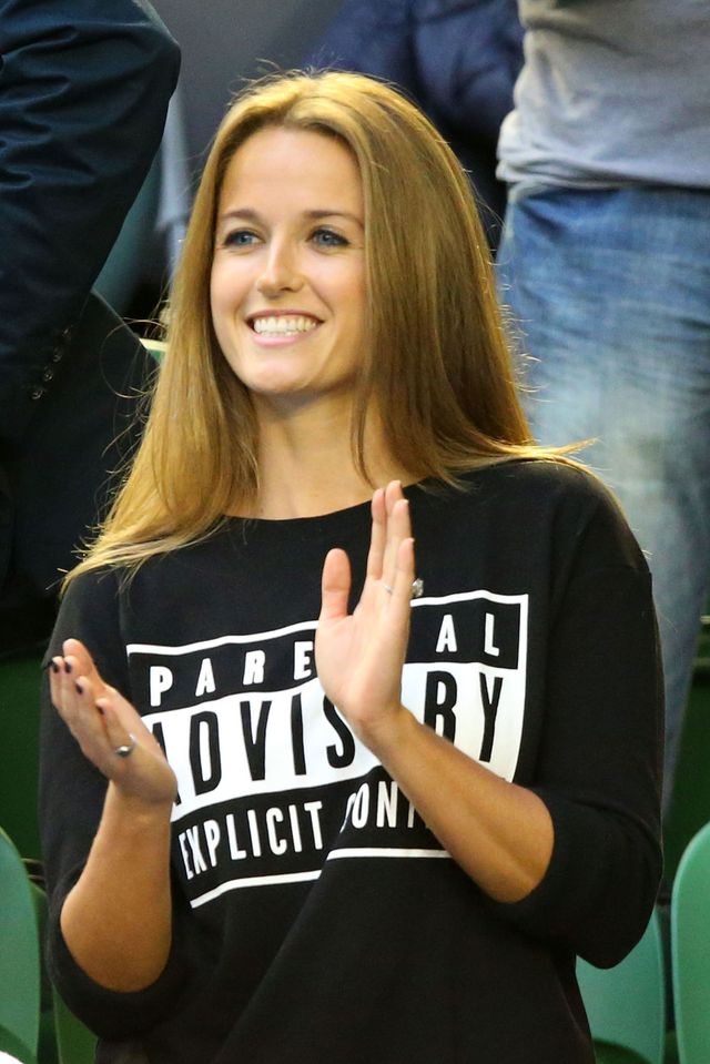Kim Sears wears an explicit content sweatshirt in response to that swearing controversy