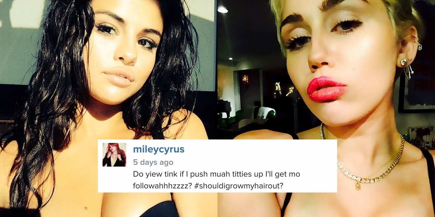 Selena Gomez Miley Cyrus Porn - There's an intense Instagram feud happening between Miley Cyrus and Selena  Gomez