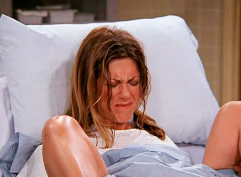 Rachel from Friends giving birth