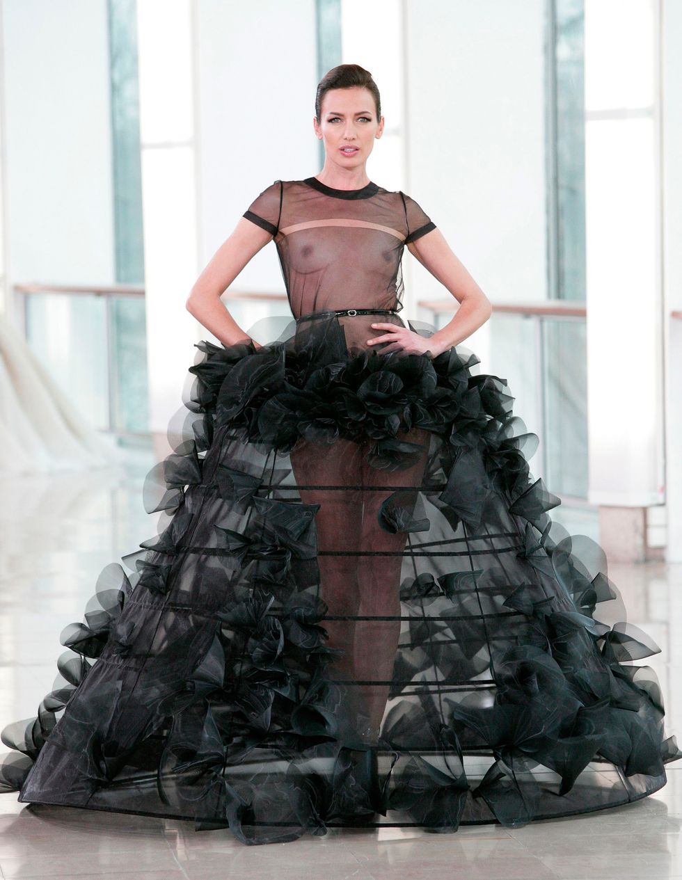 A look from the Stephane Rolland catwalk at haute couture spring 2015