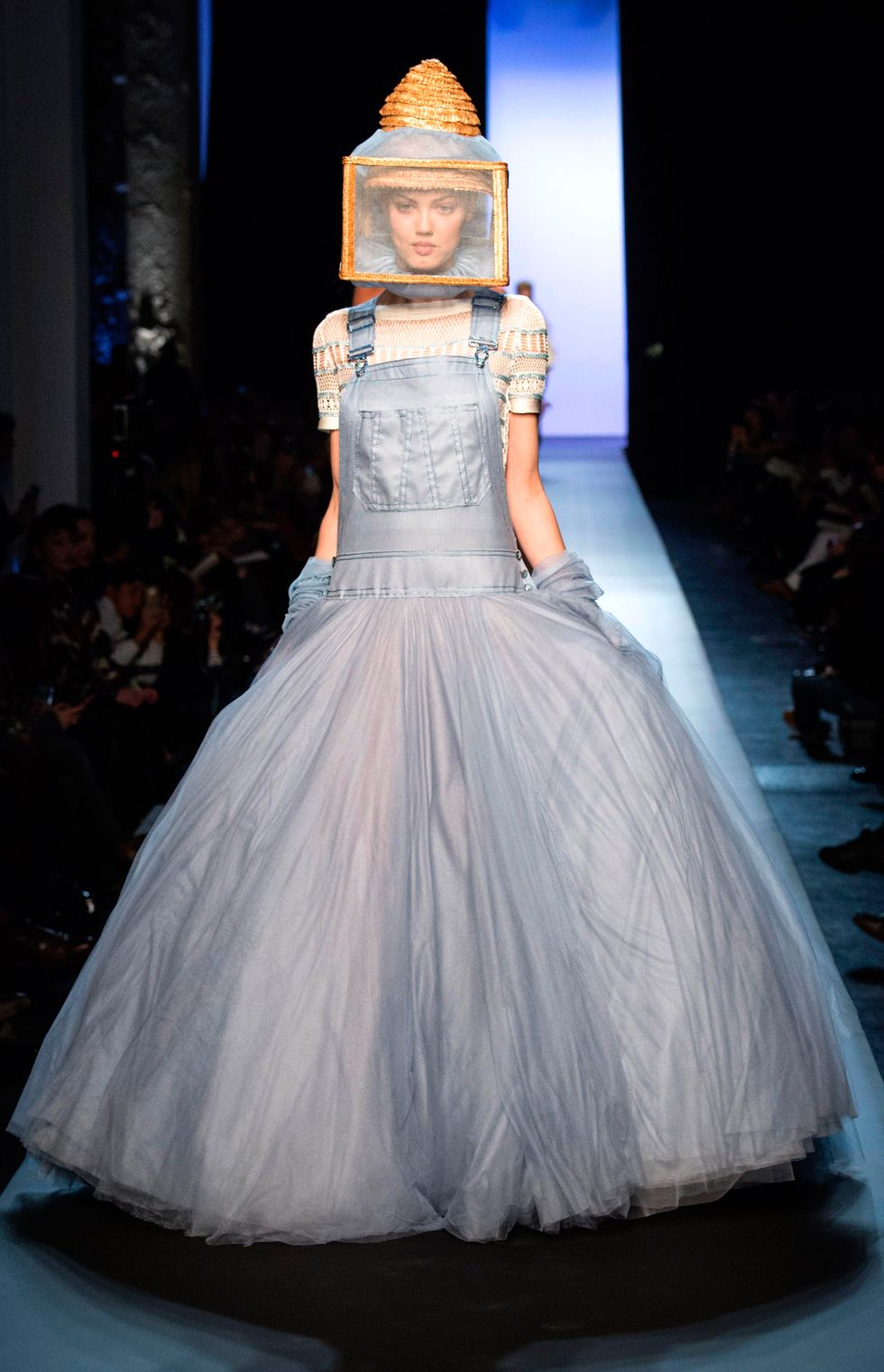 A look from the Jean Paul Gaultier catwalk at Paris Fashion Week haute couture 2015