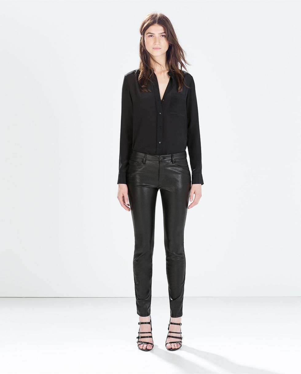 Zara leather trousers
