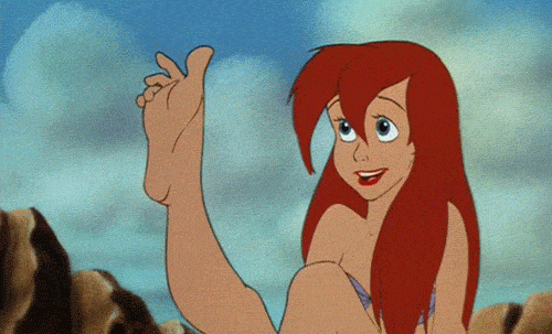 Ariel little mermaid feet pedicure toes