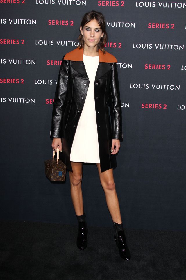 Alexa Chung makes us wish we owned a leather coat