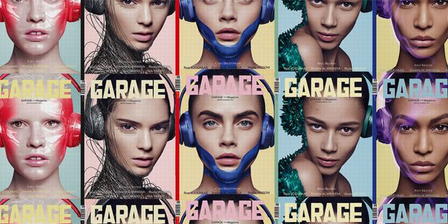 Garage magazine Spring 2015 covers -  Kendall Jenner, Cara Delevingne, Lara Stone, Joan Smalls and Binx Walton