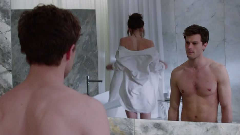 Fifty Shades of Grey naked bathroom scene