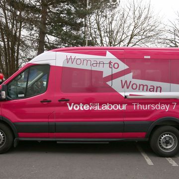 Labour's  Woman to Woman bus. Oh dear.