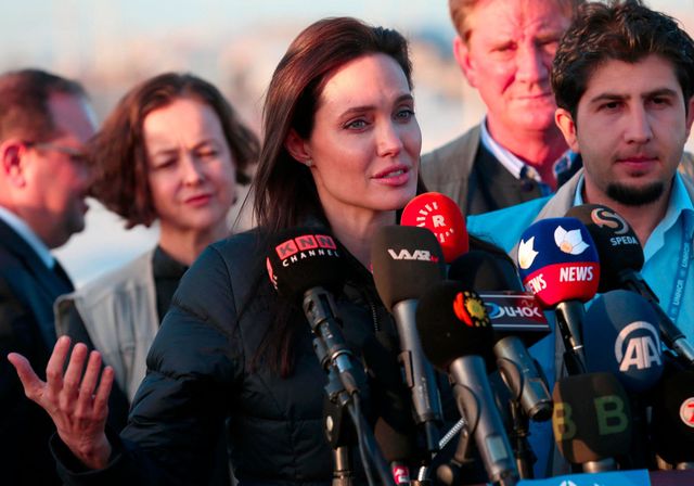 Angelina Jolie opens a new centre to combat sexual violence against women in warzones