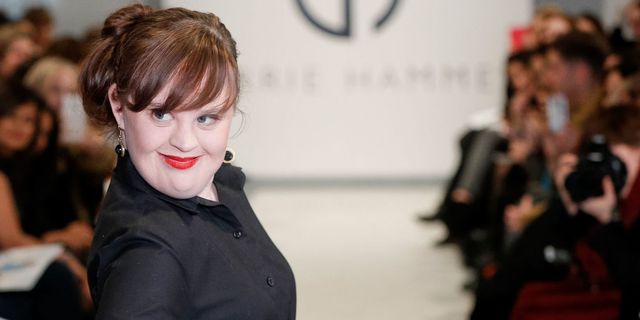 Jamie Brewer, the first woman with Down's Syndrome to walk at New York Fashion Week