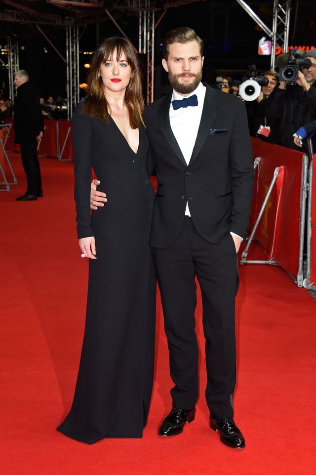 Jamie Dornan and Dakota Johnson at the Fifty Shades of Grey world premiere