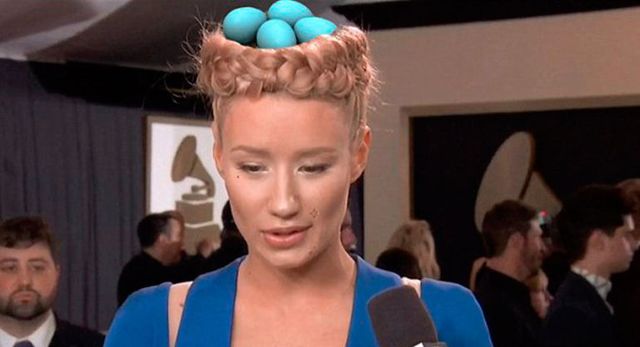 Iggy Azalea's hair at the Grammys got a lot of memes...
