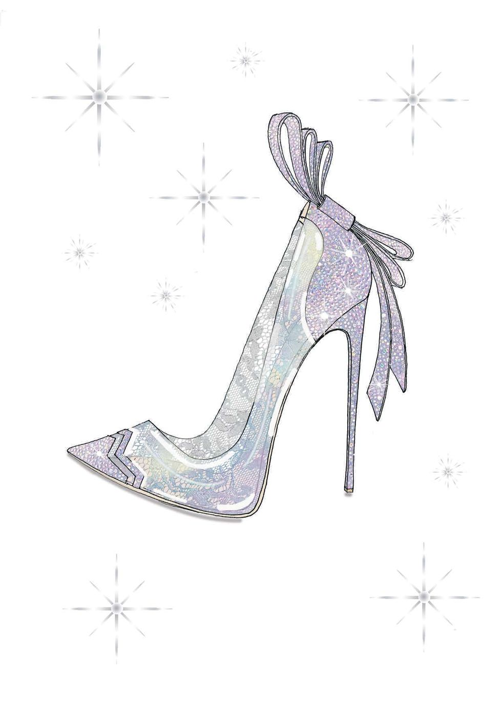 Cinderella's new slippers designed by Nicolas Kirkwood