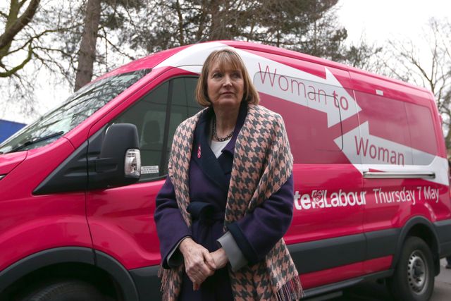 Harriet Harman by Labour's Woman to Woman bus