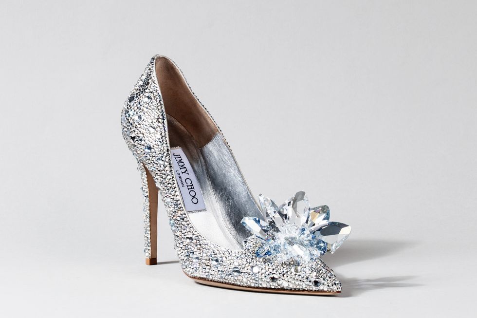 Cinderella's slippers as designed by Jimmy Choo