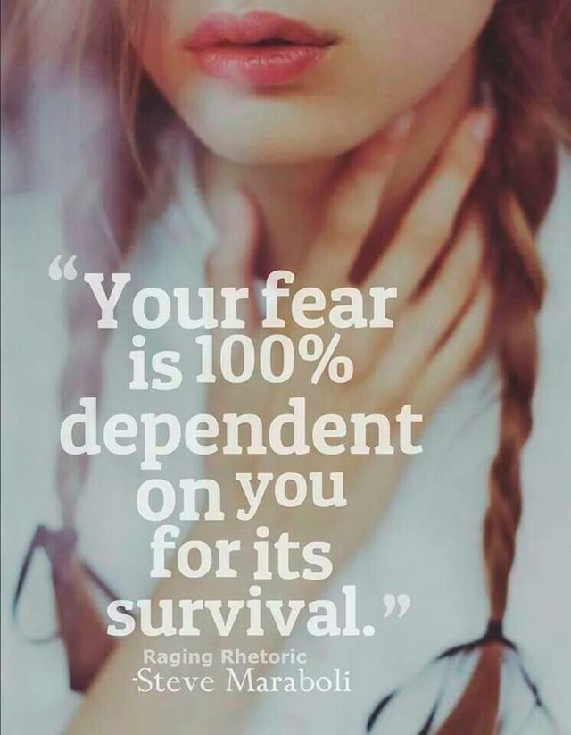 inspirational pinterest quote fear