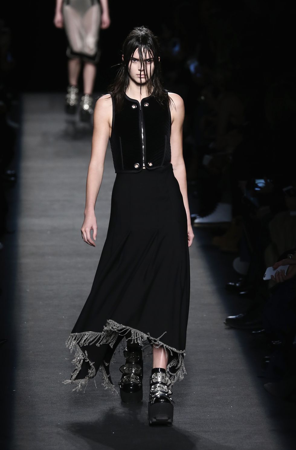 Kendall Jenner walks the runway for Alexander Wang at New York Fashion Week