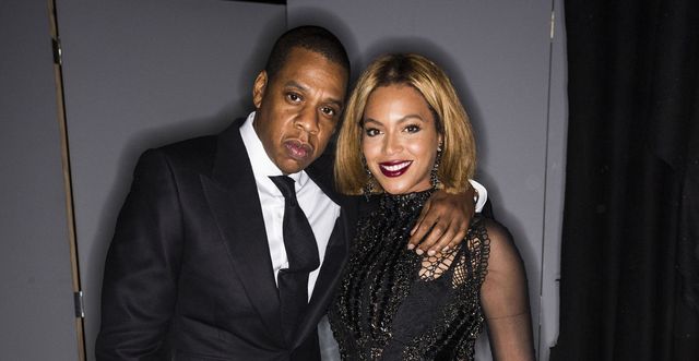 Beyonce and Jay Z backstage at Tom Ford's show in Hollywood