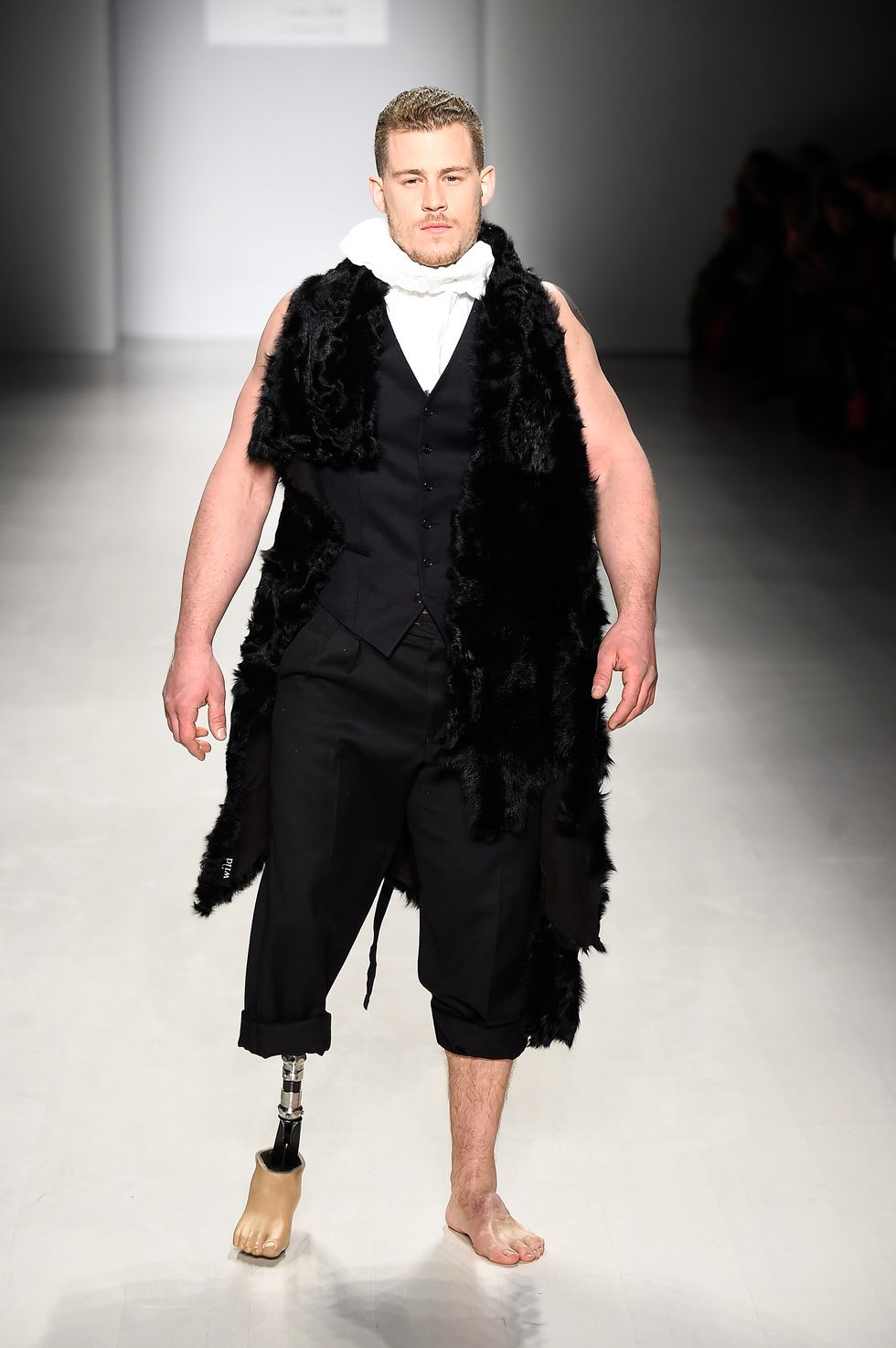 Jack Eyers is the first male model amputee to walk at New York Fashion Week