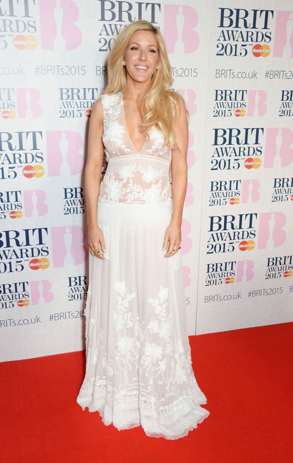 Ellie Goulding at the Brit awards 2015