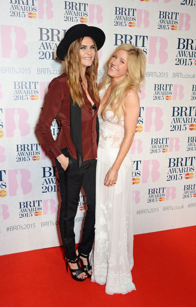 Cara Delevingne and Ellie Goulding at the Brit awards