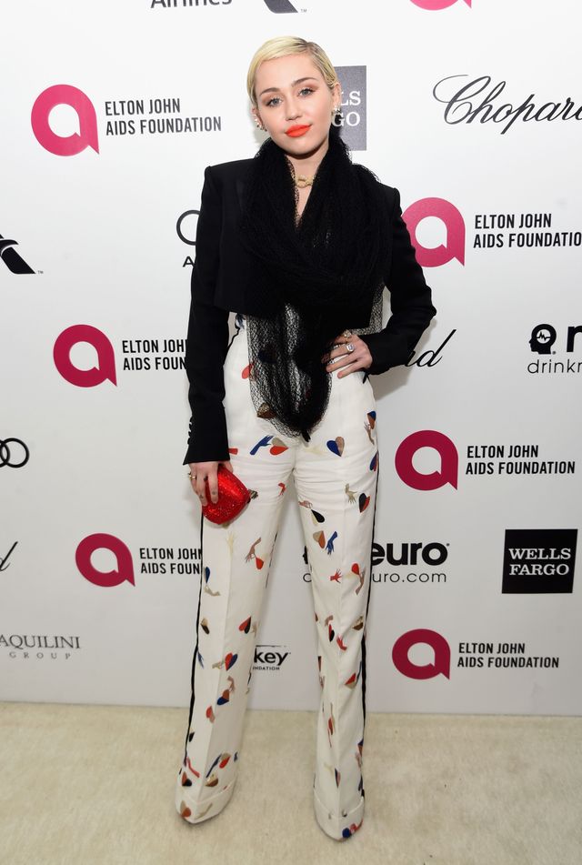 Miley Cyrus at the Elton John Oscars After Party 2015