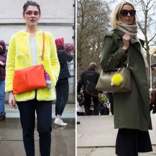 Coloured faux fur at London Fashion Week