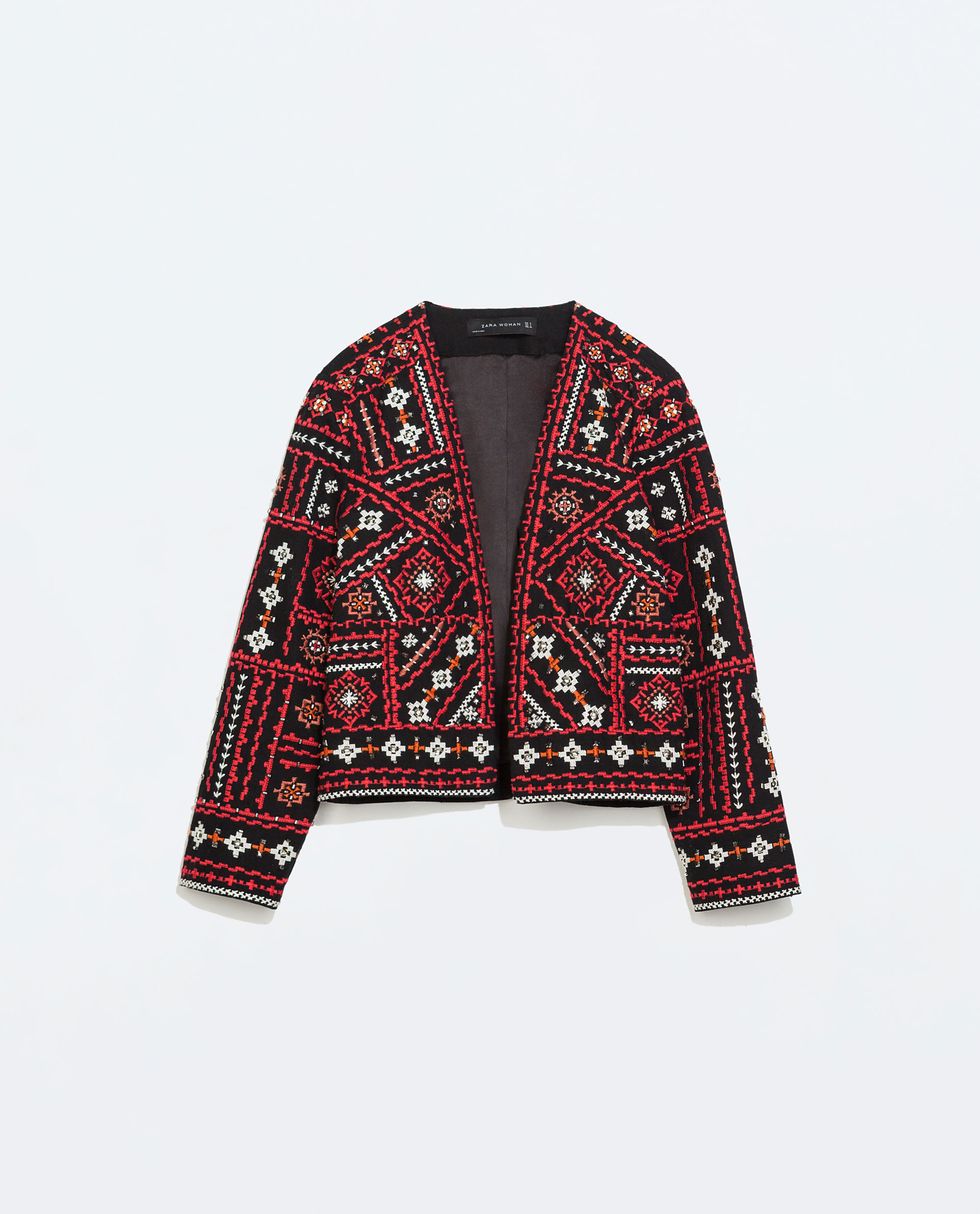 Zara embroidered  jacket