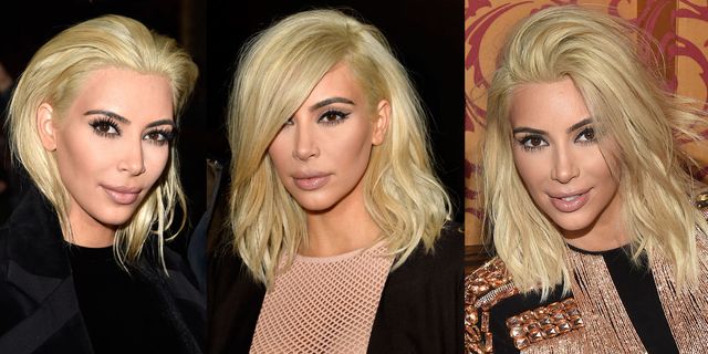 Kim Kardashian has already styled her blonde hair multiple ways