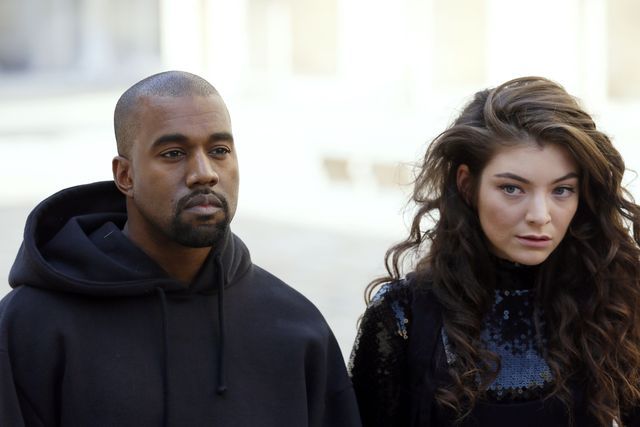 Lorde and Kanye West at Paris Fashion Week