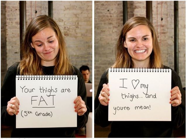 Moving feature gives women a chance to respond positively to insults about their body