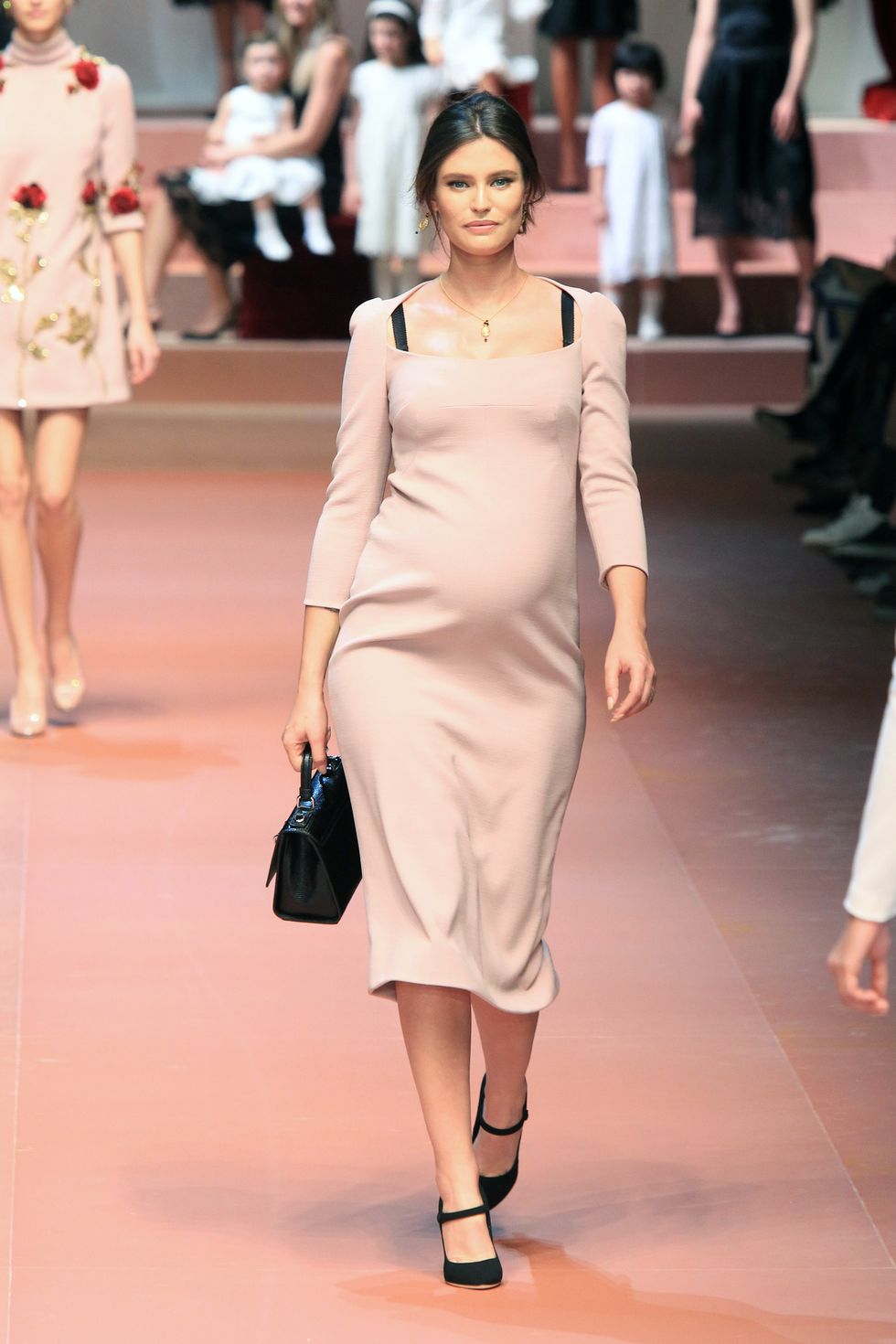 Bianca Balti walking for Dolce & Gabbana AW15 at Milan Fashion Week