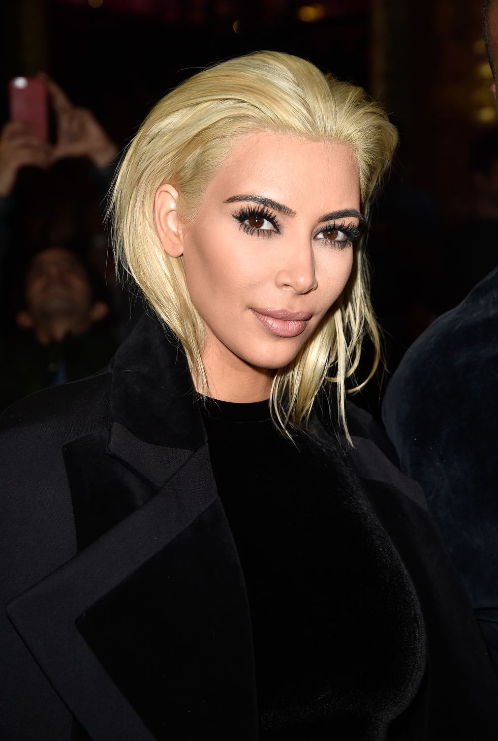 Kim Kardashian has already styled her blonde hair multiple ways