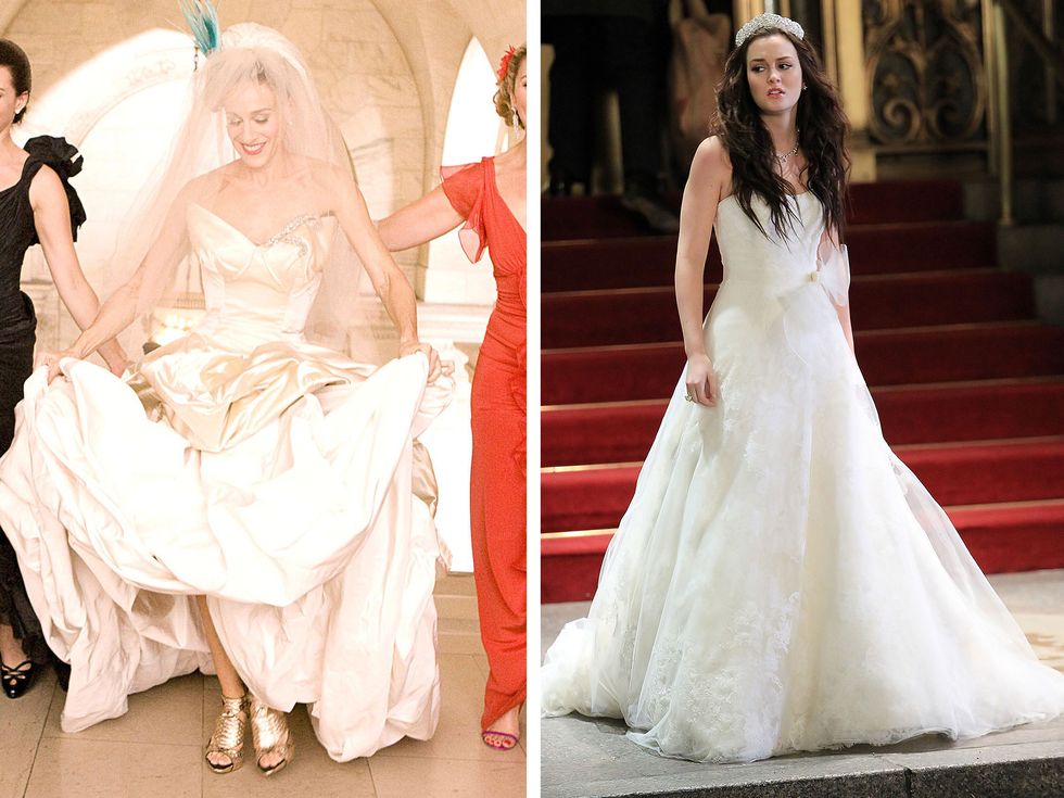 Carrie Bradshaw and Gossip Girl Blair's wedding dresses
