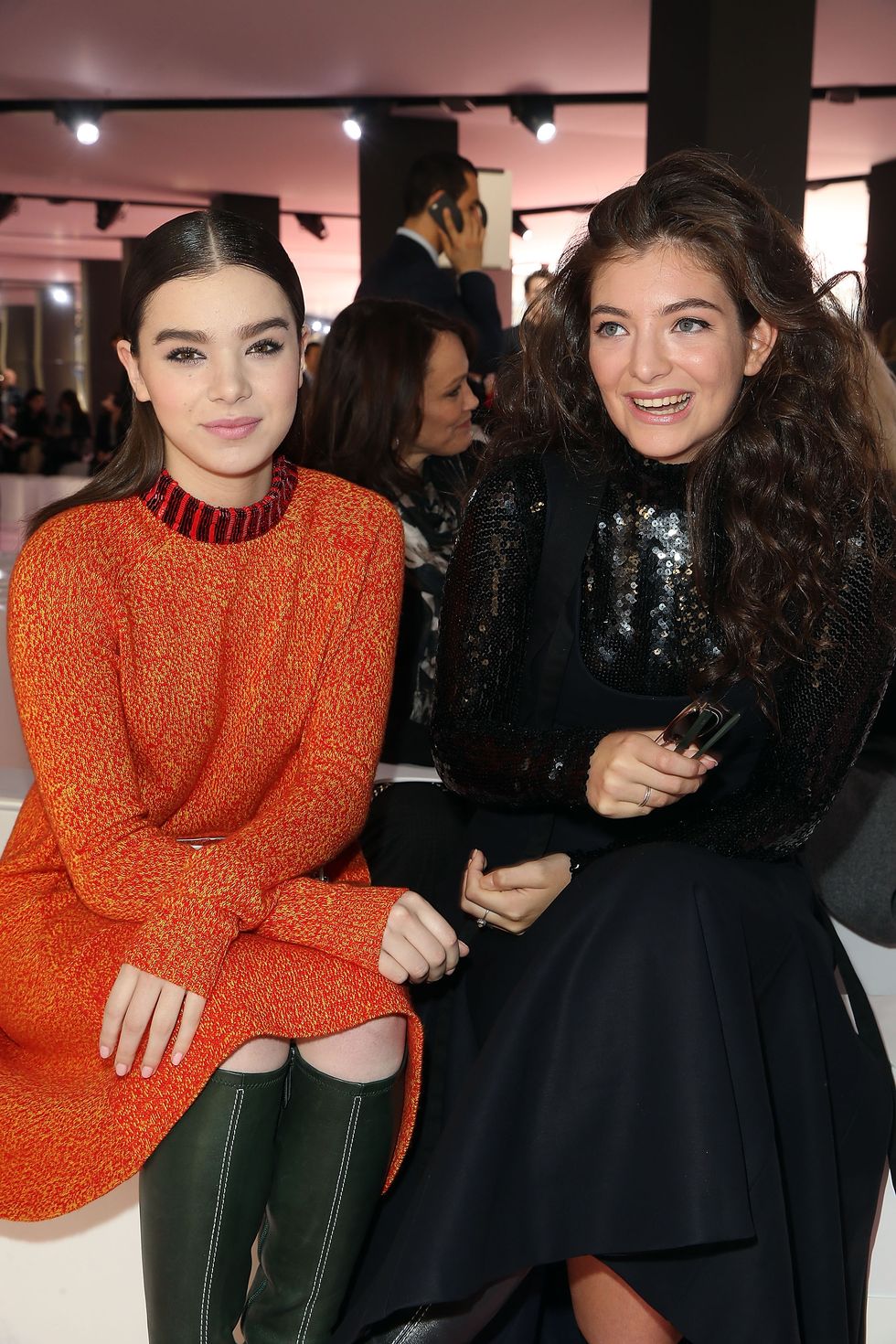 Lorde and Hailee Steinfeld at Paris Fashion Week
