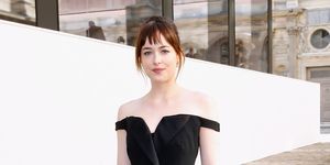 Dakota Johnson Wore a Crochet Bra Top and Skirt Suit in NYC—See Pics