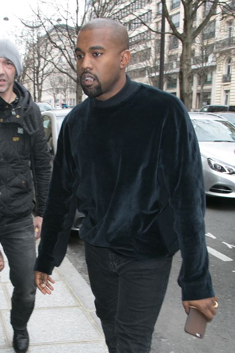 Kanye West out and about in Paris