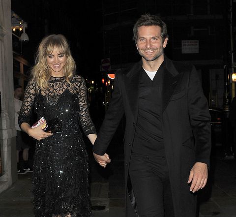 Bradley Cooper and Suki Waterhouse walking to dinner in London