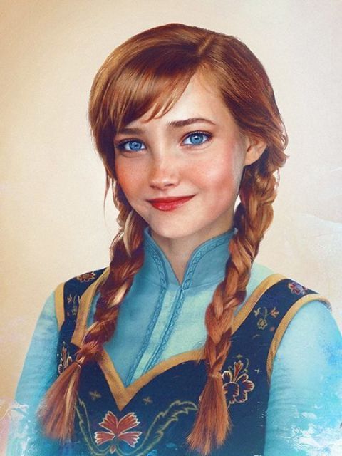 realistic disney princess art