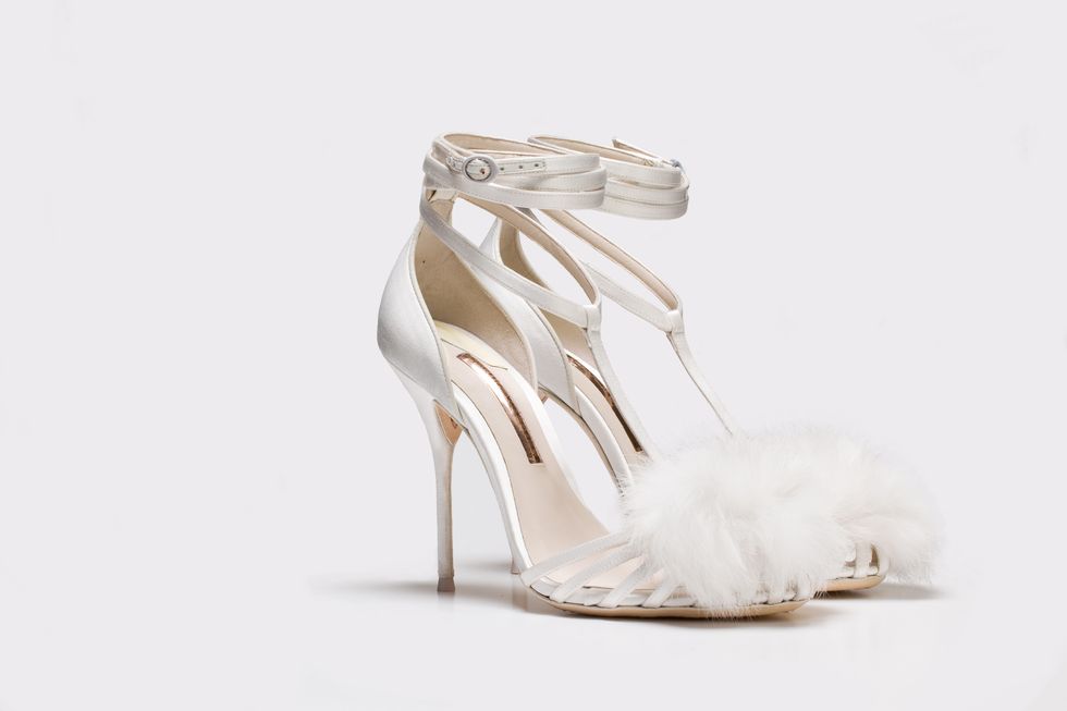 Sophia Webster fluffy wedding shoes