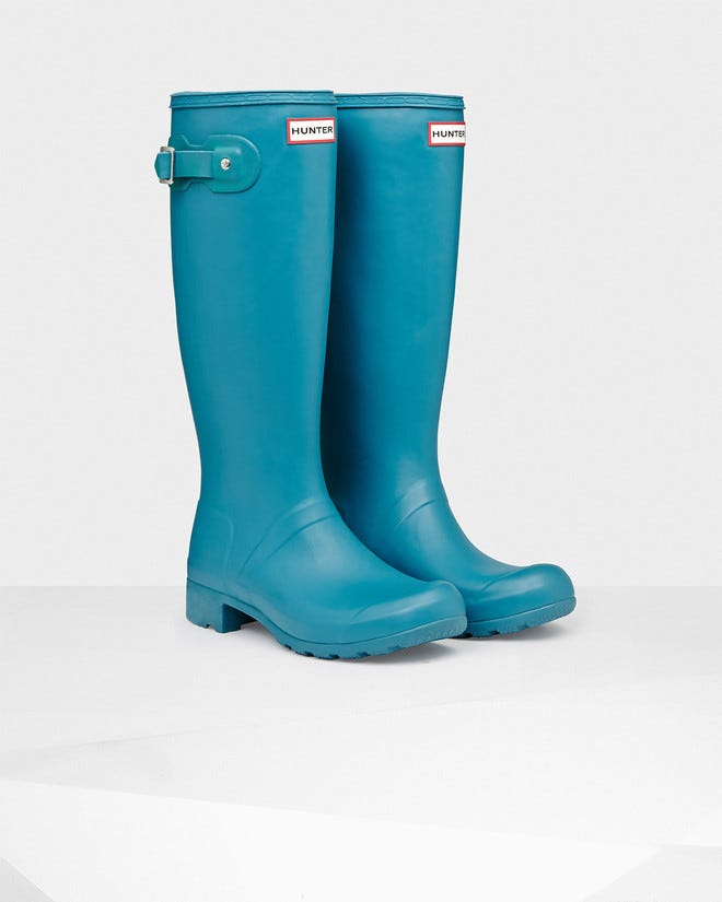 hunter boots vivid blue