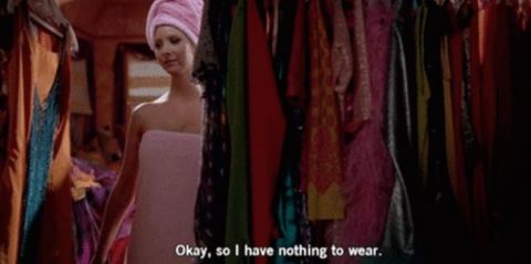 I have nothing to wear - stages of getting ready for a night out
