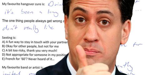 Ed Milliband takes the Cosmo Quiz