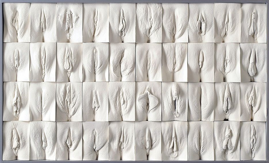 Artist creates 'The Great Wall of Vagina' using moulds of 400 womens' genitals