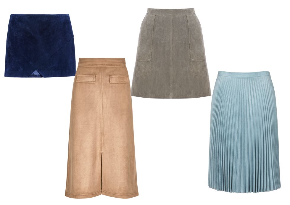 Suede skirts