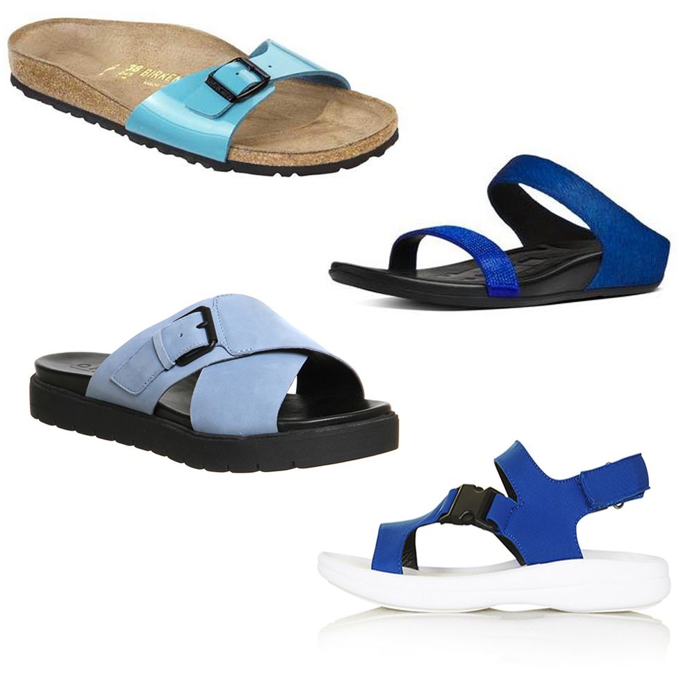 Sky blue sandals for summer